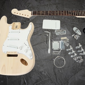 Strat Style Electric Guitar DIY Kit by Budreau Guitars