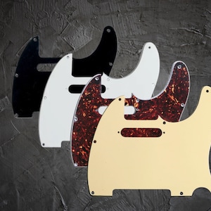 Telecaster Pickguard by Budreau Guitars (White, Cream, Brown Tortoise, or Black)