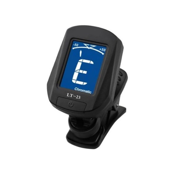 Mini Clip-On Chromatic Guitar Tuner - Black