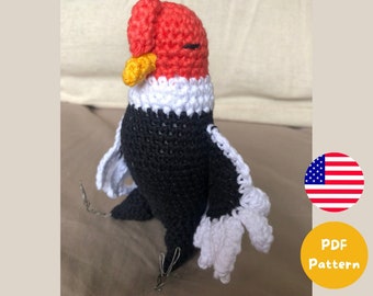 Patrón de crochet de cóndor andino: águila buitre amigurumi (patrón PDF)