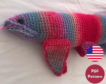 Patrón de crochet Pez Arowana: Muñeca Amigurumi (Patrón PDF)