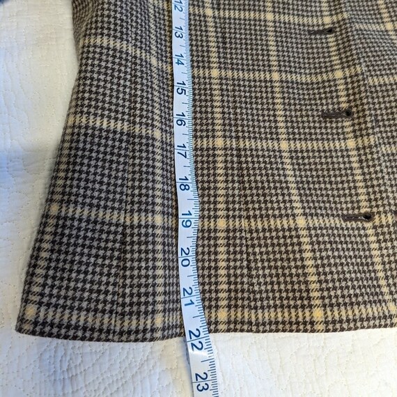 VINTAGE Pendleton Brown Wool Plaid Skirt Suit wit… - image 9