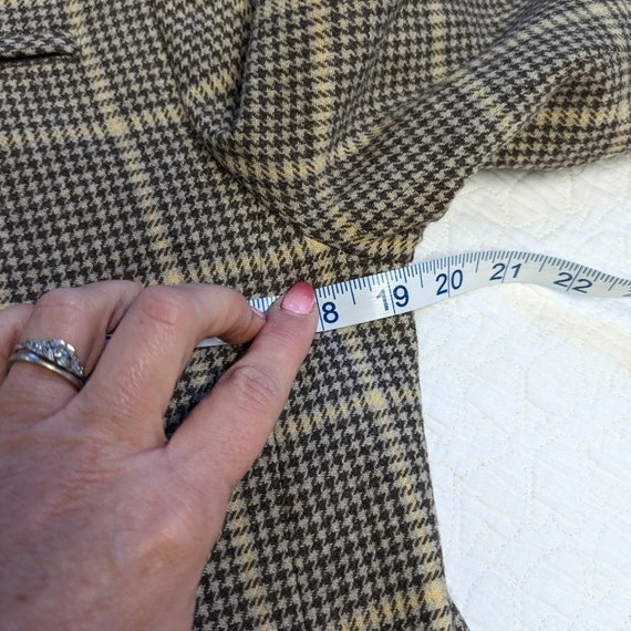 VINTAGE Pendleton Brown Wool Plaid Skirt Suit wit… - image 8