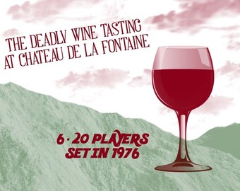 Mystery Party Kit 6-20 Players - The Deadly Wine Tasting at Chateau de la Fontaine