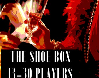 Murder Mystery Party Kit 13-30 Players - Scandal at The Shoe Box (1920s Speakeasy) PDF Version