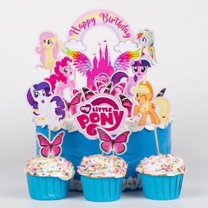 Cake Topper In The Style Of, MY LITTLE PONY, New Design 2023, Delivery Before 1 pm , Next Day, Available .