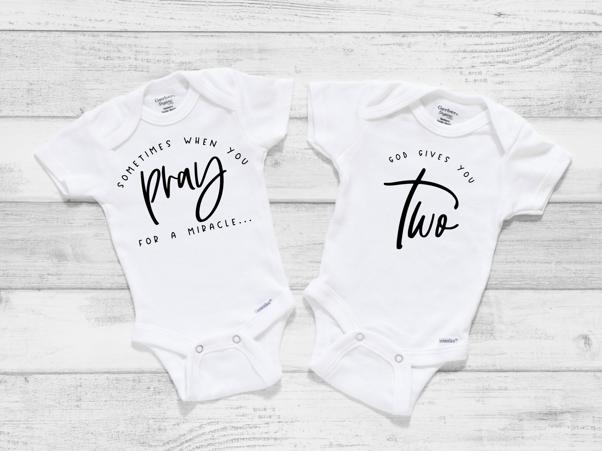 Twin Baby Onesie® Set Sometimes When You Pray Baby Onesies® Etsy