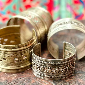 Afghan boho tribal bracelet of your choice, Kuchi tribe vintage ethnic metal cuff bracelet, Antique jewelry, Oriental dance festival
