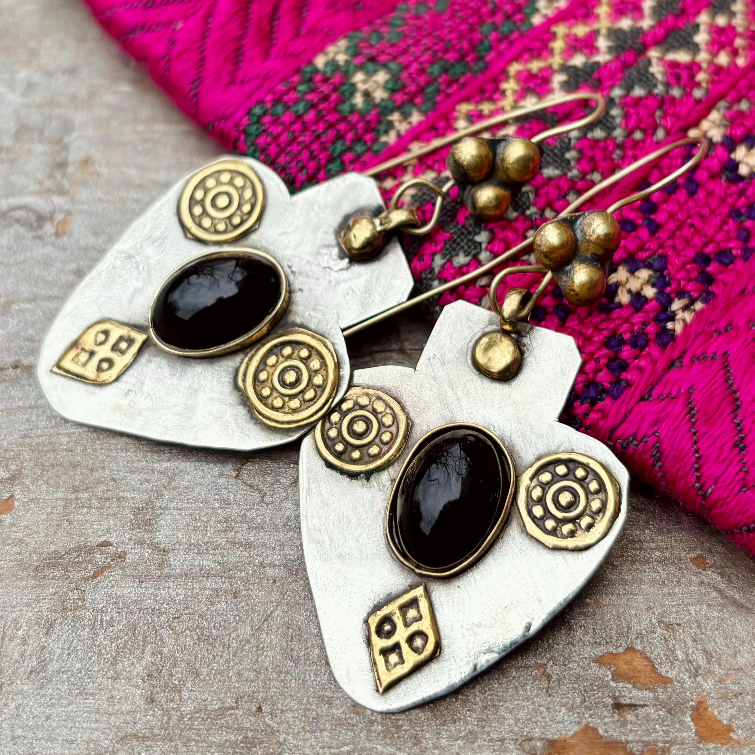 Boucle d’oreille vintage perles et fleure argenté (D'occasion) à Nyon