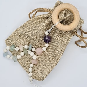 Birth-line Anchor, lava bead, crystals & aromatherapy, comforting labour distraction tool.