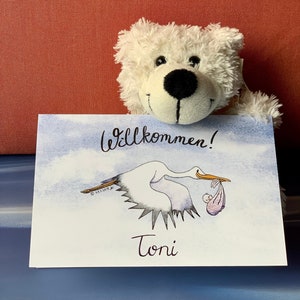 Gepersonaliseerd geboortekaartje met envelop