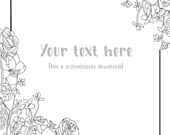 Invitation Template: Digital Print