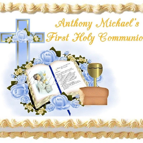 First Communion Edible Cake Topper  Licensed - 1/4 Sheet