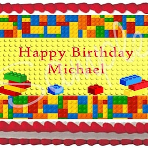 Blocks Edible Cake Topper  Licensed - 1/4 Sheet