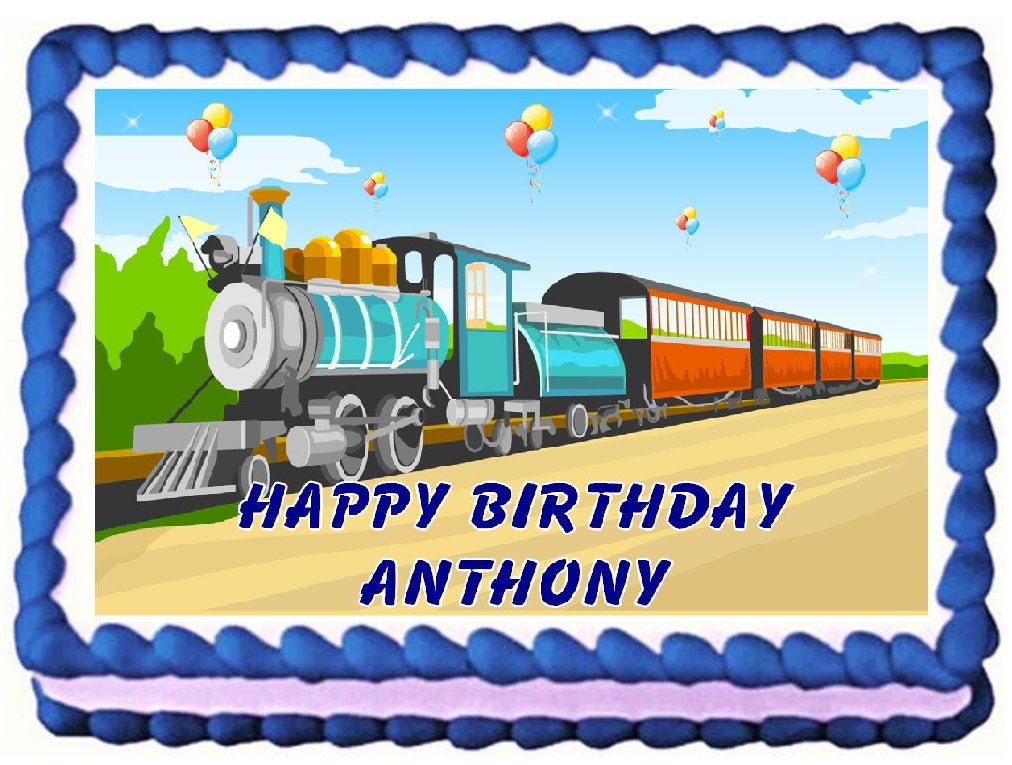 Train Edible Cake Topper Licensed - 1/4 Sheet - Etsy