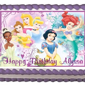 Princess Edible Cake Topper  Licensed - 1/4 Sheet