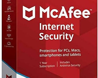 McAfee İnternet Security 2023 10 Devices 1 Year Bind Key Security Software Official Activation