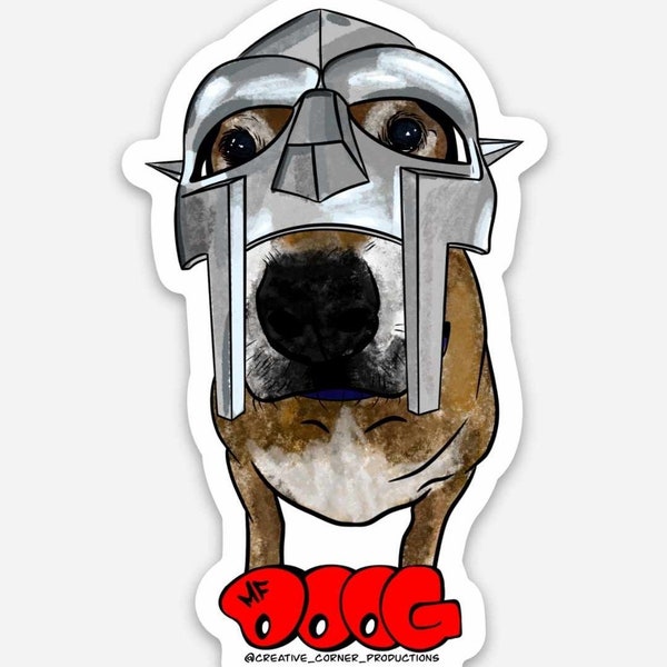 MF DOOG Sticker DOOM dog 1.82" by 3"