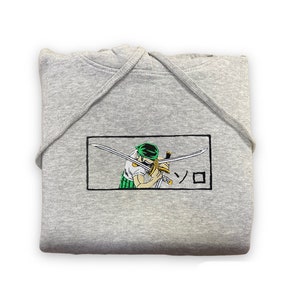 Embroidered Zoro Anime Hoodie