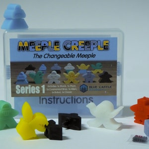 Meeple Creeple (The Game) The Changeable Meeple set series 1, Board game pieces, Minifigure, RPG Accessory, unique, customisable, miniatures