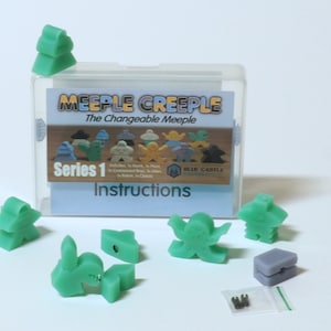 Meeple Creeple (The Game) The Changeable Meeple set series 1, Green, Board game pieces, Minifigure, RPG Accessory, unique, customisable