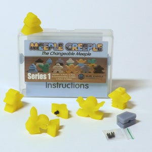 Meeple Creeple (The Game) The Changeable Meeple set series 1, Yellow, Board game pieces, Minifigure, RPG Accessory, unique, customisable