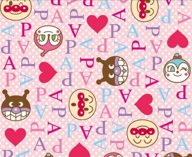 Cartoon Anpanman polyester waterproof, diy sewing fabric 6