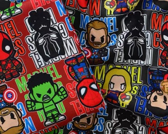 Adorable tissu en coton Marvel avec super-héros, dessins animés