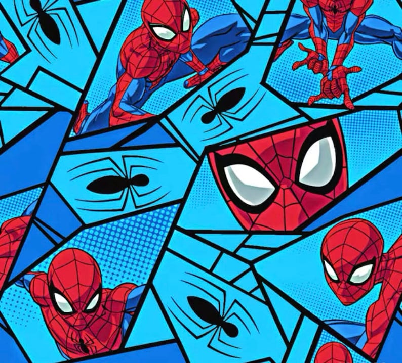 Cartoon Spiderman Polyester wasserdicht, diy nähen Stoff 9