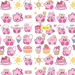 Cartoon kirby polyester waterproof, diy sewing fabric 3