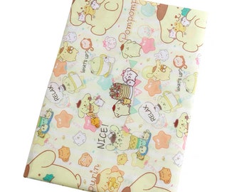 cute cartoon pompom purin polyester cotton, diy sewing fabric