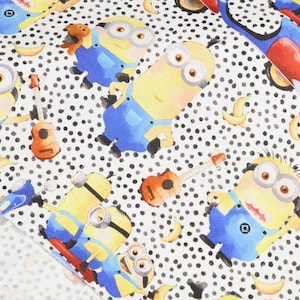 cute cartoon minions cotton, diy sewing fabric by half yard