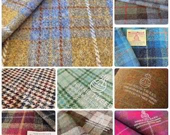 Harris Tweed Fabric width 150cm – 100% Virgin Wool Handwoven in Scotland –470-500g Heavyweight Tweed for Sewing & Upholstery