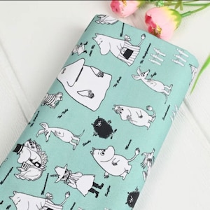 cute cartoon moomin cotton, diy sewing fabric by half yard