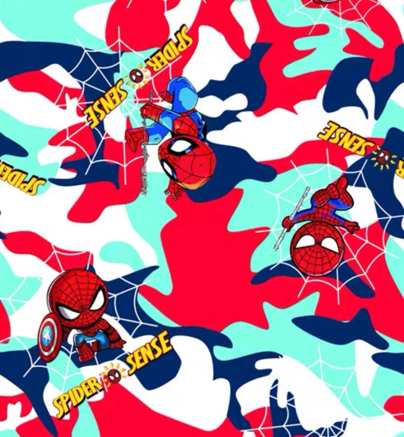 Cartoon Spiderman Polyester wasserdicht, diy nähen Stoff 8