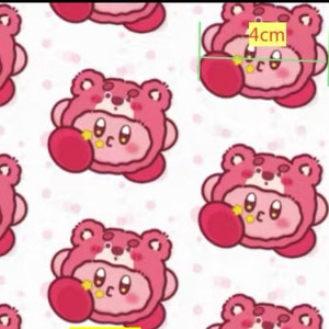 Cartoon kirby polyester waterproof, diy sewing fabric 5