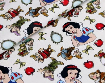 cute cartoon snow white , cotton, diy sewing fabric by half yard