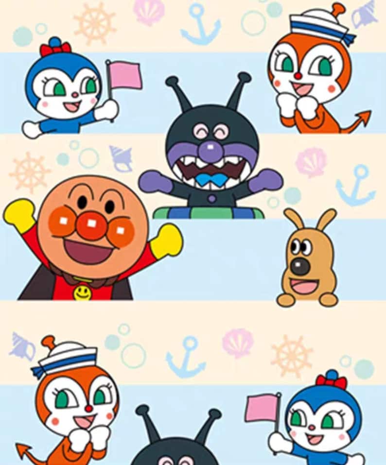 Cartoon Anpanman polyester waterproof, diy sewing fabric 5