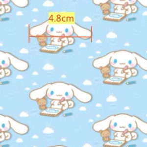 Cartoon  sanrio cinnamo roll polyester waterproof, diy sewing fabric