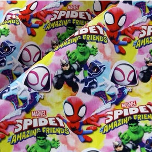 süßer cartoon spidey baumwollstoff zum nähen, halber yard stoff