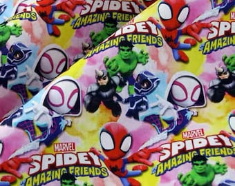 cute cartoon spidey cotton, diy sewing fabric by half yard