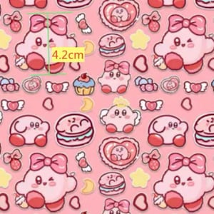 Cartoon kirby polyester waterproof, diy sewing fabric 1