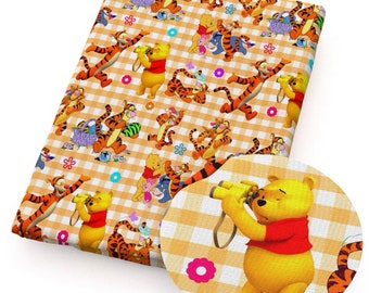 cute winnie polyester cotton, diy sewing fabric