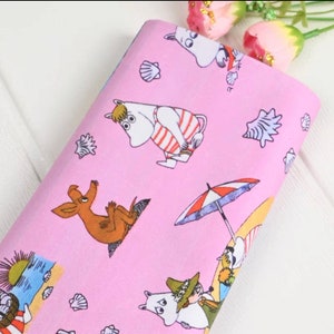 cute cartoon moomin cotton, diy sewing fabric by half yard