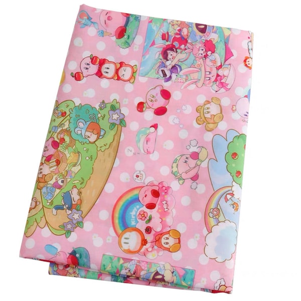 Cute cartoon kirby, cotton , diy sewing fabric