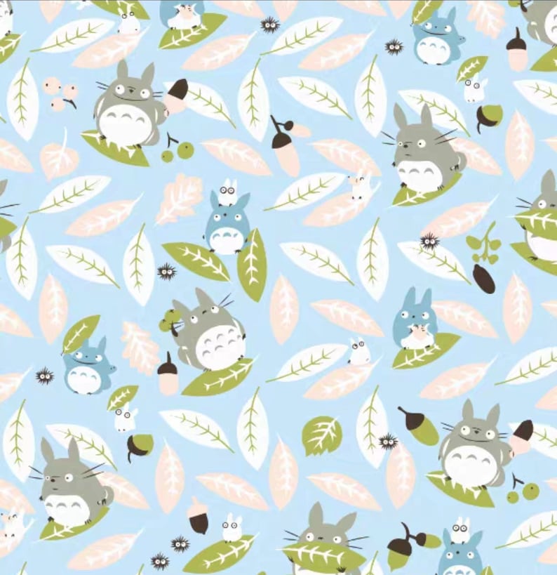 Tissu de couture imperméable en polyester totoro dessin animé, bricolage 4