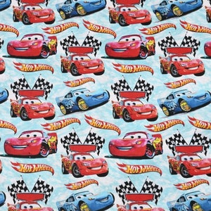 słodka kreskówka błyskawica samochód mcqueen bawełna, tkanina do szycia diy na pół jarda