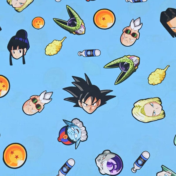 cute cartoon dragon ball cotton, diy sewing fabric by half yard