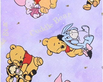 cute cartoon winnie cotton, diy sewing fabric by half yard