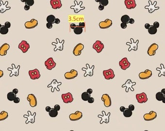 Adorable tissu de couture imperméable en polyester Mickey avec des dessins animés